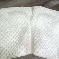 Quilt Dressage Pad, piping, "Schleese" *gc, dirt, mnr stains, hair, pills, rubs, thrads, puckers
