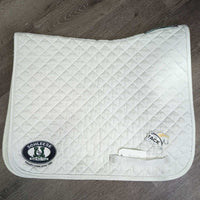 Quilt Dressage Pad, piping *vgc, clean, mnr stains, hair, pills, rubs, curled edges, puckers
