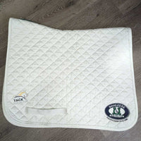 Quilt Dressage Pad, piping *vgc, clean, mnr stains, hair, pills, rubs, curled edges, puckers
