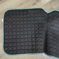 Quilt Dressage Pad, piping *vgc, clean, mnr hair, pills, rubs, threads, puckers
