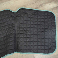 Quilt Dressage Pad, piping *vgc, clean, mnr hair, pills, rubs, threads, puckers
