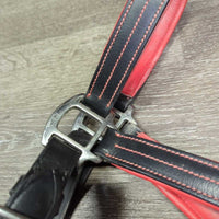 {added Leather Halter, adj, snap & Leather Chain Lead Shank *vgc, dirty
