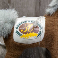 Collector's "Telus Battle of the Breeds" - Spruce Meadows 30th Anniversary Stuffed Horse *xc, mnr saddle pad stains
