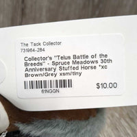 Collector's "Telus Battle of the Breeds" - Spruce Meadows 30th Anniversary Stuffed Horse *xc, mnr saddle pad stains
