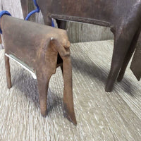 Hollow Metal Decorative "Mare & Foal" Figurines *xc/vgc, rust, mnr bent ear
