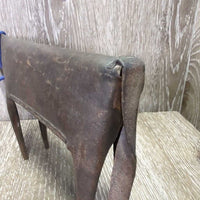 Hollow Metal Decorative "Mare & Foal" Figurines *xc/vgc, rust, mnr bent ear
