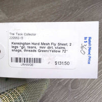 Hard Mesh Fly Sheet, 2 legs *gc, tears, mnr dirt, stains, snags, threads
