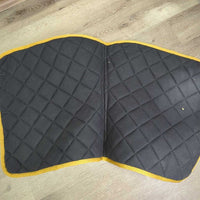 Quilt Satin Dressage Pad, 1x piping, bag *new, 0 tags, v. mnr snag
