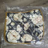 Quilt Satin Dressage Pad, 1x piping, bag *new, 0 tags, v. mnr snag
