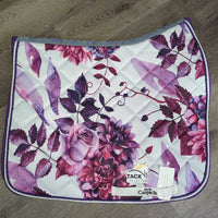 Quilt Satin Dressage Pad, 2x piping *vgc, mnr dirt, hair, rubs, stains?
