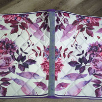 Quilt Satin Dressage Pad, 2x piping *vgc, mnr dirt, hair, rubs, stains?
