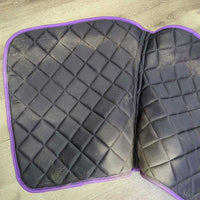 Quilt Satin Dressage Pad, 2x piping *vgc, mnr dirt, hair, rubs, stains?
