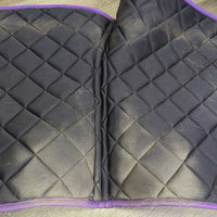 Quilt Satin Dressage Pad, 2x piping *vgc, mnr dirt, hair, rubs, stains?
