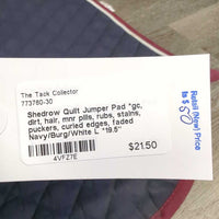 Quilt Jumper Pad *gc, dirt, hair, mnr pills, rubs, stains, puckers, curled edges, faded
