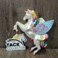 Glittery Unicorn - Pegasus Ornament *gc, broken horn, broken ear
