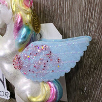 Glittery Unicorn - Pegasus Ornament *gc, broken horn, broken ear
