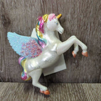 Glittery Unicorn - Pegasus Ornament *gc, broken horn, broken ear
