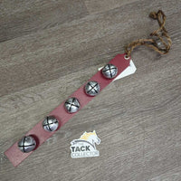 5 Bell Door?Wall Leather Hanger, Twine Rope * *xc/like new
