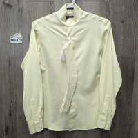 LS Show Shirt, 2x Button Collars *gc, crinkled, older, mnr stains, cuff rubs & frays
