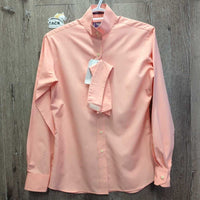 LS Show Shirt, 2x Velcro Collars *vgc/xc, mnr seam puckers, cuff rubs & stains, older
