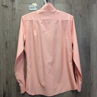 LS Show Shirt, 2x Velcro Collars *vgc/xc, mnr seam puckers, cuff rubs & stains, older
