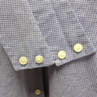 LS Show Shirt, 2x Button Collars *gc, seam puckers, older, wavy
