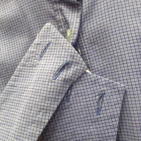 LS Show Shirt, 2x Button Collars *gc, seam puckers, older, wavy

