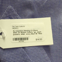 LS Show Shirt, 2x Button Collars *gc, seam puckers, older, wavy
