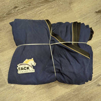 Hvy Cotton Stable Blanket, 2 legs *gc, clean, faded, stains, hair, threads, rubs
