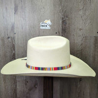 Genuine Shantung Panama Straw Western Hat *vgc, mnr stains & bent brim
