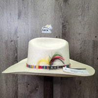 Genuine Shantung Panama Straw Western Hat *vgc, mnr stains & bent brim
