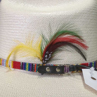 Genuine Shantung Panama Straw Western Hat *vgc, mnr stains & bent brim
