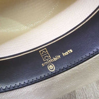 Genuine Shantung Panama Straw Western Hat *vgc, mnr stains & bent brim
