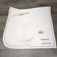 Quilt Dressage Saddle Pad, Piping "Equi-Products" *gc, clean, stains, puckers, undone stitching, older. twisted piping
