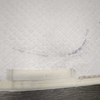 Quilt Dressage Saddle Pad, Piping "Equi-Products" *gc, clean, stains, puckers, undone stitching, older. twisted piping
