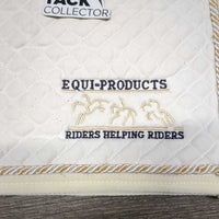 Quilt Dressage Saddle Pad, Piping "Equi-Products" *gc, clean, stains, puckers, undone stitching, older. twisted piping
