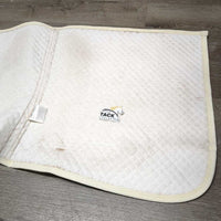 Quilt Dressage Saddle Pad, Piping "Equi-Products" *gc, clean, stains, puckers, undone stitching, older. twisted piping
