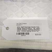Quilt Dressage Saddle Pad, Piping "Equi-Products" *gc, clean, stains, puckers, undone stitching, older. twisted piping
