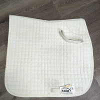 Quilt Dressage Pad *gc/fair, clean, hairy, pilly, holes, mnr dingy, stains, rubs, puckers
