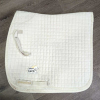 Quilt Dressage Pad *gc/fair, clean, hairy, pilly, holes, mnr dingy, stains, rubs, puckers
