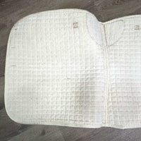 Quilt Dressage Pad *gc/fair, clean, hairy, pilly, holes, mnr dingy, stains, rubs, puckers
