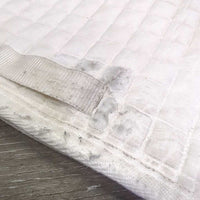 Quilt Dressage Pad *fair, hairy, pilly, unstitched, holes, mnr stains, dingy, rubs threads
