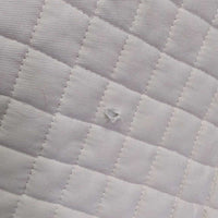 Quilt Dressage Pad *gc/fair, hairy, pilly, rubs, holes, mnr stains, dingy, threads, puckers
