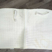 Quilt Dressage Pad *gc/fair, hairy, pilly, rubs, holes, mnr stains, dingy, threads, puckers
