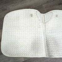 Quilt Dressage Pad *gc/fair, hairy, pilly, rubs, holes, mnr stains, dingy, threads, puckers
