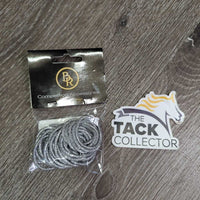 25 Sparkley Rubber Braiding Elastics, bag *new

