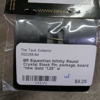 Infinity Round Crystal Stock Pin, package, board *new
