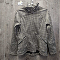 Fleece Lined Jacket, Zipper *gc, hairy lining, collar corners & cuffs: rubs, fading & pills
