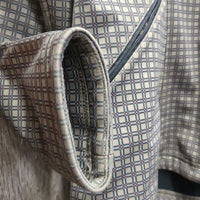 Fleece Lined Jacket, Zipper *gc, hairy lining, collar corners & cuffs: rubs, fading & pills
