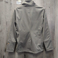 Fleece Lined Jacket, Zipper *gc, hairy lining, collar corners & cuffs: rubs, fading & pills
